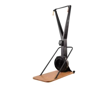 Wooden Ski Rower Cross Fitness Rowing Machine Air Resistance Gym Cardio Rower