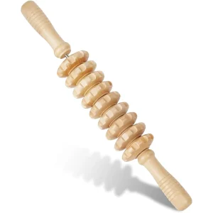 Wooden Therapy Massage Roller Tool Lymphatic Muscle Roller for Back Leg Body