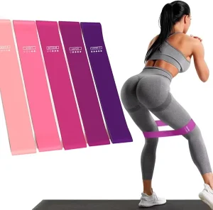 Workout Bands for Physical Therapy Pilates Yoga Portable Resistance Fitness Exercise Loop Bands Gymnastics at Home Rubber Bands