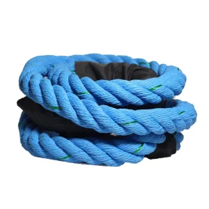Workout Rope 100% Poly Dacron Heavy Battle Rope 1.5 Diameter 30 40 50 Lengths With Protective Sleeve