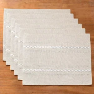 Woven Bohemian Placemats Washable 30x45cm Heat Resistant Durable Fabric Place Mats for Kitchen Dining Room