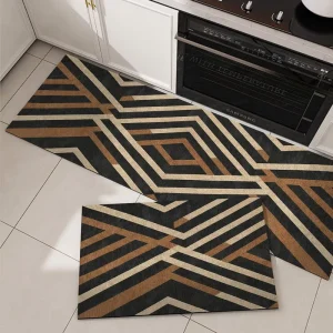Woven Diatom Mud Tech Fabric Kitchen Floor Mat Ultra-Thin 0.3cm Fast-Drying Non-Slip Under-Sink Mat