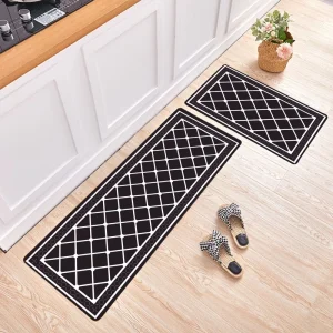 Woven Kitchen Carpet & Floor Mat Absorbs Water & Oil Non Slip Foot Mat Machine Washable Door Mat
