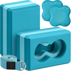 Wrist Support Yoga Block Set EVA Foam Yoga Brick with Strap and Knee Pad