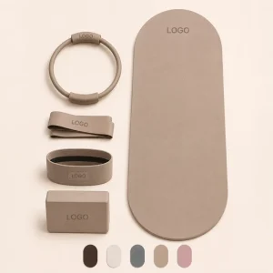 Yoga Accessories Kit 5 Piece Yoga Mat Pilates Ring Yoga Block Strap Loop Band Set