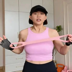 Yoga Back Stretch Fitness Equipment 8 Shape Pilates Straps Elastic Resistance Band for Gym Training and Body Workout