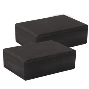 Yoga Block Set 2 7.5cm Thick High Density EVA Lightweight Breathable Water Repellent Soft Touch Beveled Edges Beginner