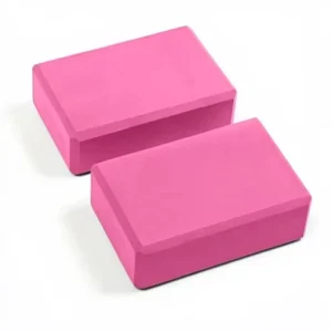 Yoga Blocks Pair High Density Foam Non Slip Lightweight Durable for Pilates Fitness Balance Flexibility Adult Use Home Gym