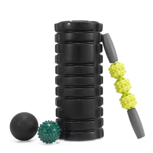 Yoga Column Massage Stick Fascia Ball Set Hollow EVA Foam Roller Pilates Yoga 30cm Unisex