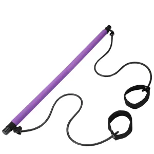 Yoga Elastic Band Set with Pilates Sticks, EVA Tension Rope