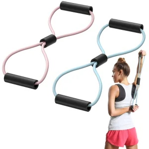 Yoga Exercise Bands Figure 8 Pull-Up TPE Tube Lightweight Elastic Resistance Band