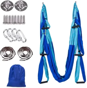 Yoga Flying Swing Set, Hammock Sling, and Inversion Tool for Gym and Home Fitness