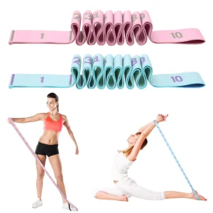 Yoga High Elasticity Durable Anti-Slip Resistance Bands for Fitness Exercise Loop Straps 100% Polyester Heavy Duty Tension