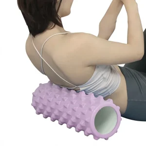 Yoga Hollow Foam Roller for Fitness Massage and Myofascial Release, Wolf-Tooth Texture
