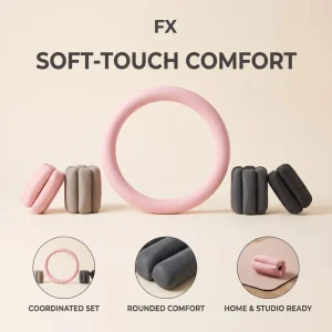 Yoga Mat Dumbbell Set Pilates Accessories Ankle Wrist Bangles Barbell Bar Beam Power Ring Silicone Pilates Kit Set