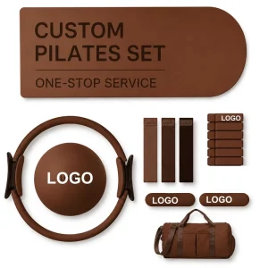 Yoga Mat Dumbbells Ankle and Wrist Bangles Barbell Bar Beam Silicone Power Ring Pilates Set