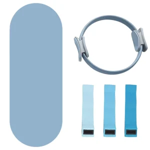 Yoga Mat Set with Pilates Ring and Resistance Band