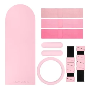 Yoga Mat Silicone Dumbbells Ankle Wrist Bangles Barbell and Pilates Accessories Set