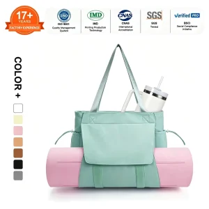Yoga Mat Tote Bag with Waterproof Wet Pocket