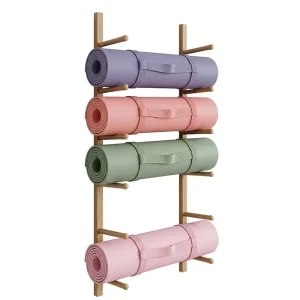 Yoga Mat with Alignment Lines Non-Slip TPE 6mm/8mm 183cm Carrying Strap