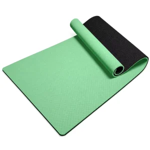 Yoga Mat with Alignment Marks Foldable Training Mat for Stretching Pilates and Yoga Studio Supply