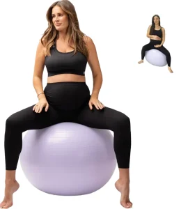 Yoga Medicine Ball Rack with Lavender PVC Material and Birth Recovery Plan (65cm)