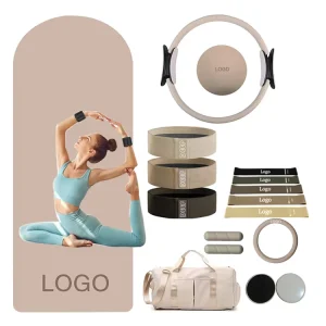 Yoga & Pilates Accessories Kit with Eco-Friendly Pilates Ring