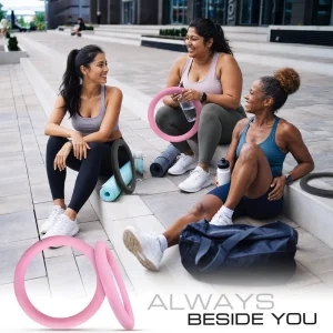 Yoga Pilates Accessories Set with Silicone Barbell Beam Power Ring and Hip Resistance Bands