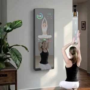 Yoga Pilates Aerobics Dance Smart Touch Floor Standing Gym Workout Interactive Fitness Mirror Movement Correction Screen