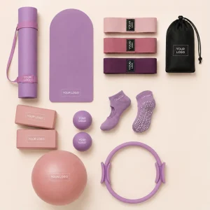 Yoga & Pilates Exercise Set Supplier Home Workout Fitness Kit with Custom Branding Factory Direct