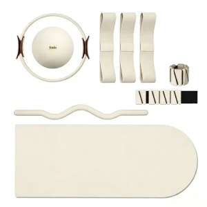 Yoga Pilates Kit with Weighted Bar, Yoga Mat, and Resistance Bands for Studio and Home