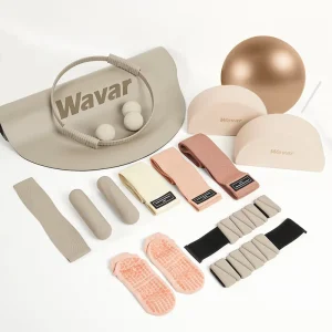 Yoga Pilates Kit with Yoga Mat, Pilates Ring, Resistance Bands, Silicone Dumbbells, Weighted Wristbands