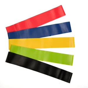 Yoga Pilates Training Fitness Exercise Custom Set of 5 Latex Elastic Mini Resistance Loop Bands 60 cm Length