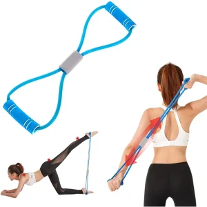 Yoga Pull Rope 8-Shape Elastic Band for Full-Body Stretching and Toning