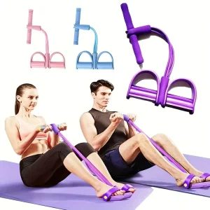 Yoga Pull Rope Tension Rope Gym Rope Training Elastic Fitness Band for Stretching Abdomen Waist Arm Leg Slimming Home