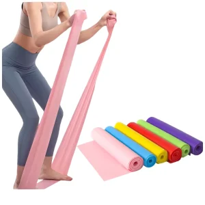 Yoga Rehab Stretched Ballet Gym 1.5 M Durable Non Slip Elastic Resistance Exercise TPE Bands for Adults Fitness & Body Shaping
