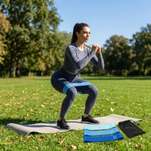 Yoga Resistance Bands, Latex Loop Exercise Bands for Pilates and Gym Workouts