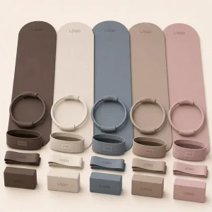 Yoga Set with PU Yoga Mat Pilates Circle EVA Block TPE Stretch Band and Loop Band