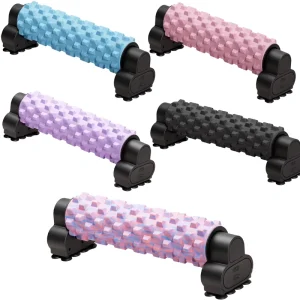 Yoga Spike Foam Roller with Fixed Bracket for Deep Tissue Back and Leg Massage