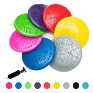 Yoga Stability Balance Cushion for Core Strength Fitness Flexibility Inflatable PVC Tactile Sensory Disc for Standing
