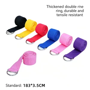 Yoga Strap Resistance Band Light Resistance Polyester Cotton Stretch Elastic Extension Rope Customizable Logo