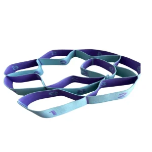 Yoga Stretch Strap with Customized Logo Heavy Resistance Loop Exercise Bands Polyester Fabric Training