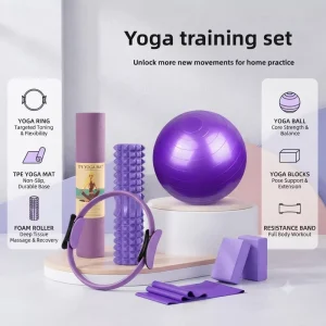 Yoga Training Set Pilates Ring Magic Circle Eco Friendly Fitness Equipment for Home Workout Gym Stretching