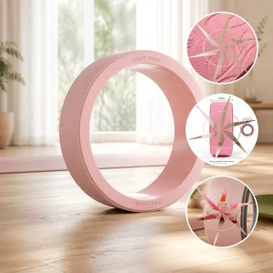 Yoga Wheel for Shoulder Opening and Back Bending, Water Lily Style Massage Pilates Circle