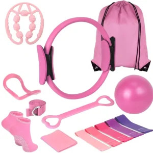 Yoga and Pilates Ring 13-Piece TPE Fitness Set for Home Workouts