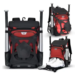 Youth Baseball Backpack for Baseball, T-Ball, and Softball with Bat Holder