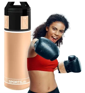 Youth Hanging Boxing Sandbag Set with Gloves, Strap and Backpack, Canvas, 8kg Rag-Filled