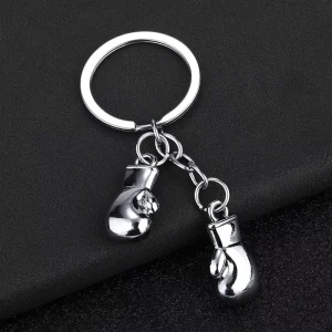 Zinc Alloy 3D Boxing Glove Keychain Car Key Ring Lightweight Metal Souvenir