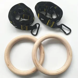 Zinc Alloy Gymnastic Ring with Nylon Straps for Home Gym
